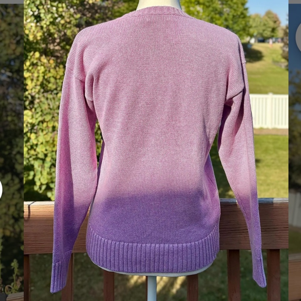 Ralph Lauren Beagle crewneck sweater pink lavender cotton pullover 3X see meas. - Picture 5 of 6